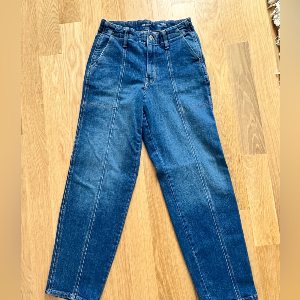 Old Navy Women’s Dark Blue OG Loose Straight Jeans
